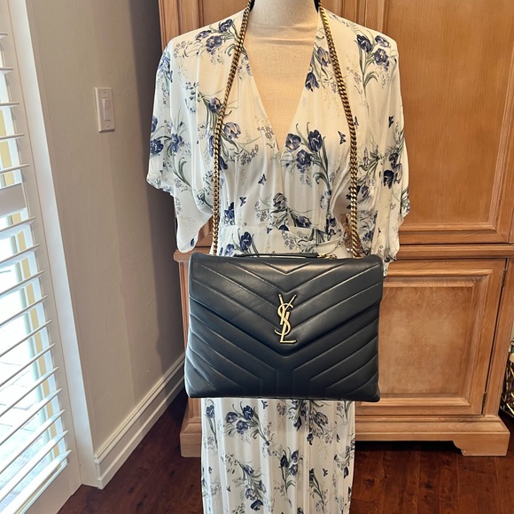 YSL Medium Lou Lou - Gray - Picture 3 of 6